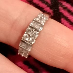 Half carat diamond band ring